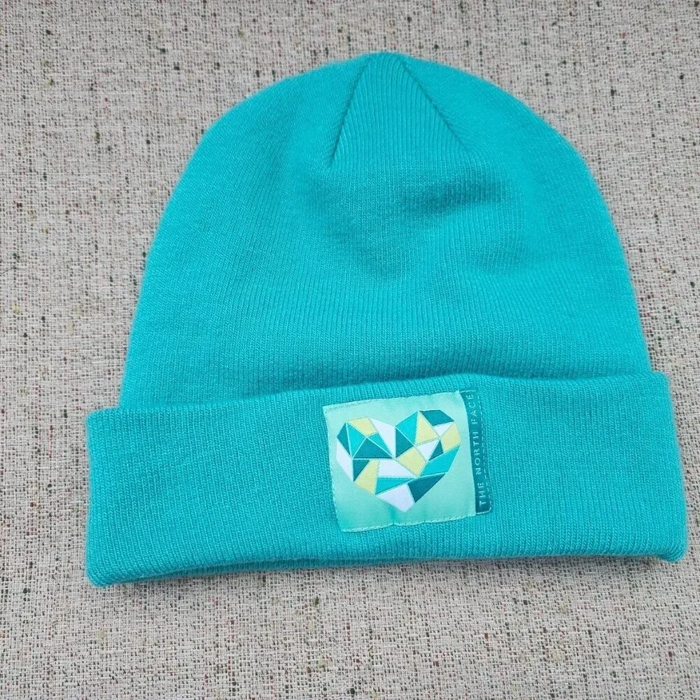 The North Face Boys Hat Winter Beannie Turquoise Blue Size M/M Junior New